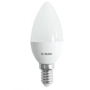 Bombilla LED Roblan e14 vela / A+/ 5w / Calido / 3000k / 390lm / 220-240v LEDVELA05E14C