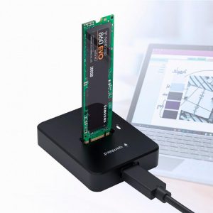 Docking Station USB Type-C / M.2 Sata NVME SSD / Negro / Gembird / DD-U3M2