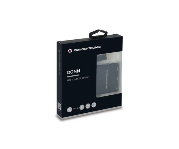 Hub Adaptador 3 en 1 Conceptronic / Type-c a Hdmi / Type-c Pd / Usb 3.0 / DONN01B - Imagen 3