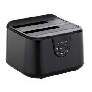 Docking Station Clonacion Conceptronic Sata 2.5 / 3.5 / SSD / USB 3.2 / Bahia Dual / Negro / DONN12B