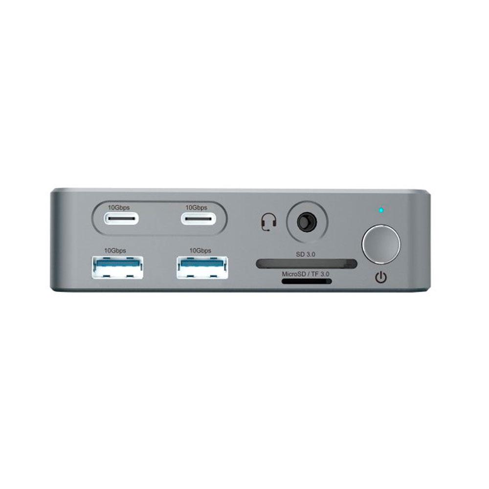 Docking Type-C 15 en 1 Conceptronic 100W PD / 2x Hdmi 4K / 2x Usb 3.2 / 2x Type-C / MicroSD / Jack 3.5mm / LAN Gigabit / DONN25G - Imagen 3
