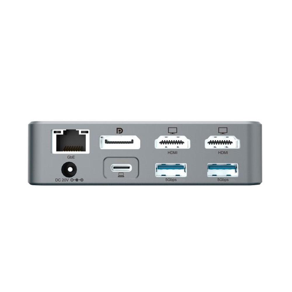 Docking Type-C 15 en 1 Conceptronic 100W PD / 2x Hdmi 4K / 2x Usb 3.2 / 2x Type-C / MicroSD / Jack 3.5mm / LAN Gigabit / DONN25G - Imagen 4