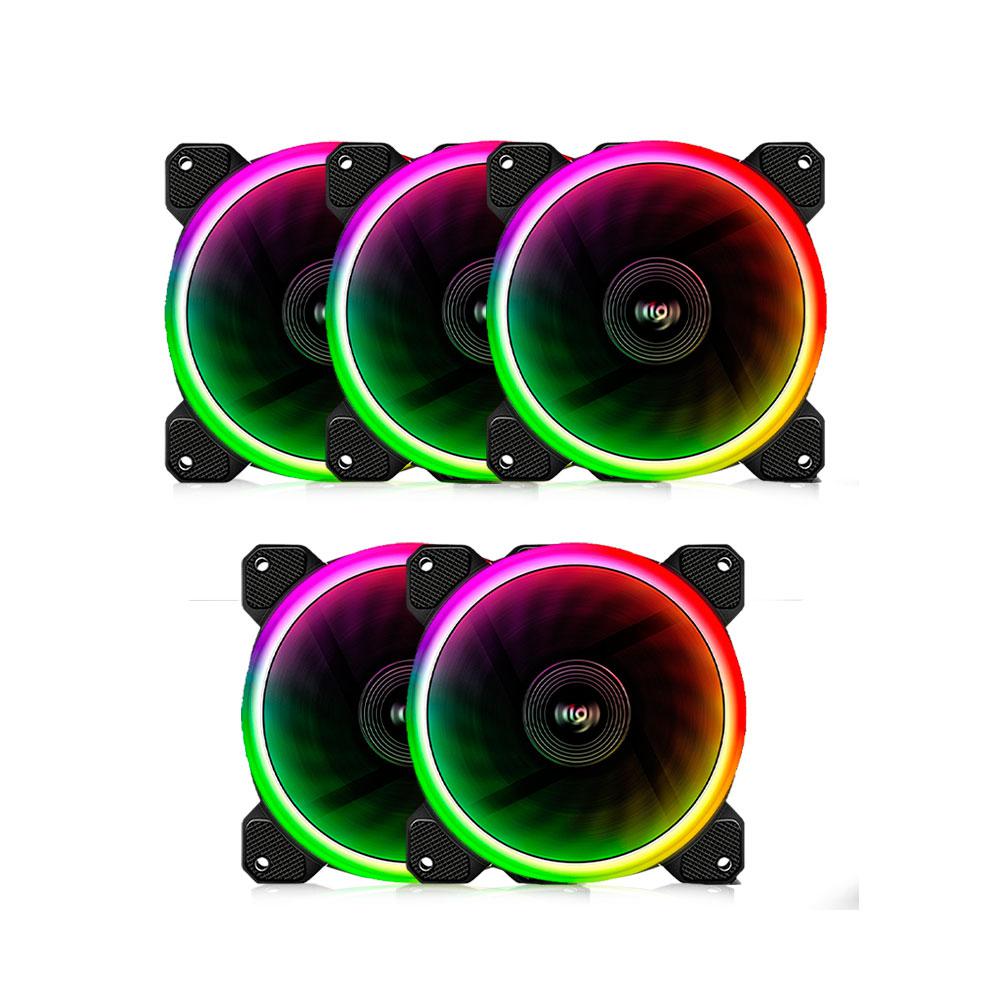 Ventilador Caja Gaming Darkflash DR12 Pro / 120mm / A-Rgb / Pack 5 / Controladora y mando incluidos - Imagen 5