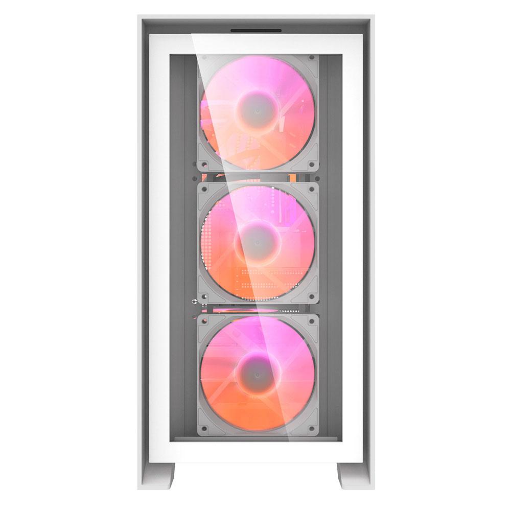 Caja Gaming Darkflash DRX70 Blanca / ATX / Cristal templado / USB 3.0 / Incluye 4 Fan RGB - Imagen 4