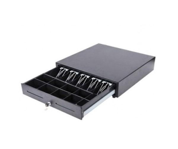 Cajon portamonedas Eightt / 41cm / Apertura Automatica o Manual / Compartimentos para Billetes 5 - Monedas 8 / Negro / ECJM-58 - Imagen 3