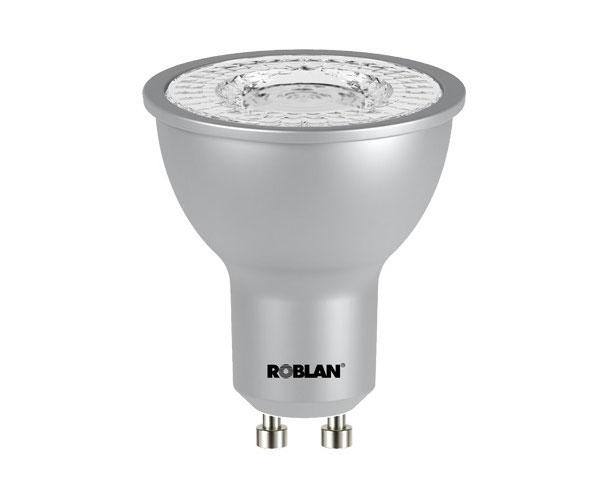 Bombilla LED dicroica Roblan gu10 / 6w / luz dia / 6500k / 600lm / 220-250v