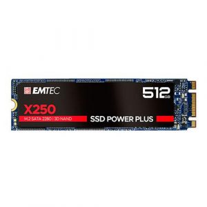 Disco duro SSD M.2 2280 Emtec 512Gb Power Plus X250 / 3D Nand / Sata 3