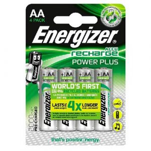 Pilas Recargables Energizer Power Plus HR06 AA / 2000 mah / Pack 4 uds