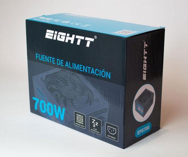 Fuente alimentacion ATX 700w Eightt Eps700 / Fan 120mm / 14db / 1x Eps / 12v 4 Pines / 4xSata / Pcie 6+2 / 2xIde / Negra EPS700 - Imagen 5