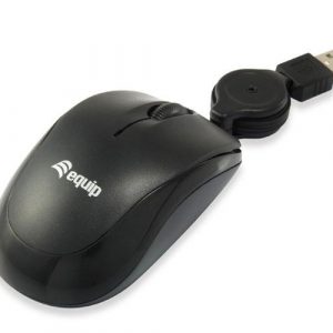 Raton Equip Life Retractil / Optico / 1000 Dpi / Ambidiestro / Usb / Negro / 245103