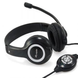 Auriculares Equip Life / Usb / Microfono Flexible / Control de volumen / Negro / 245301