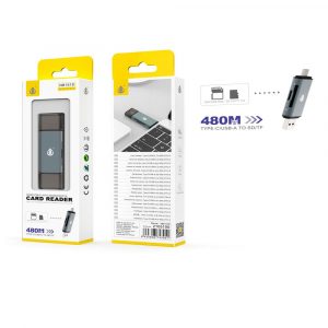 Lector de tarjetas NB1519 SD / MicroSD / Conectores USB-Type-C / Gris / One+ / 2105190