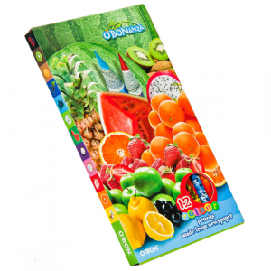 Lapices colores OBON pack 12 unid. Fruits