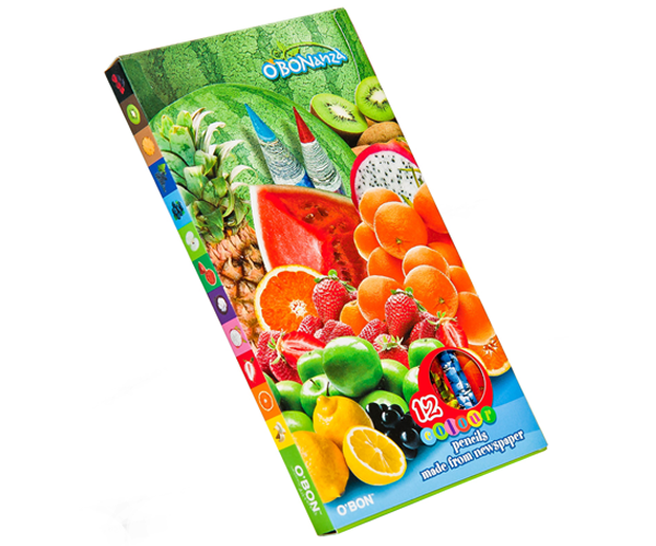 Lapices colores OBON pack 12 unid. Fruits