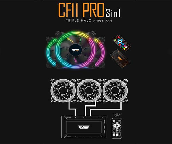 Ventilador Caja Gaming Darkflash CF11 Pro (3 en 1) / 120mm / Rgb Aura Sync - Imagen 5