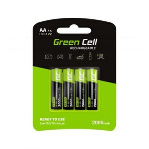 Pilas recargables Greencell aa 2000 mah (4 pcs) / GR02