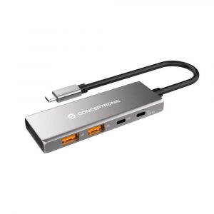 Hub adaptador Type-C a 2x USB 3.2 / 2x Type-C 3.2 / 10gb / PD 100W / Conceptronic / HUBBIES15G
