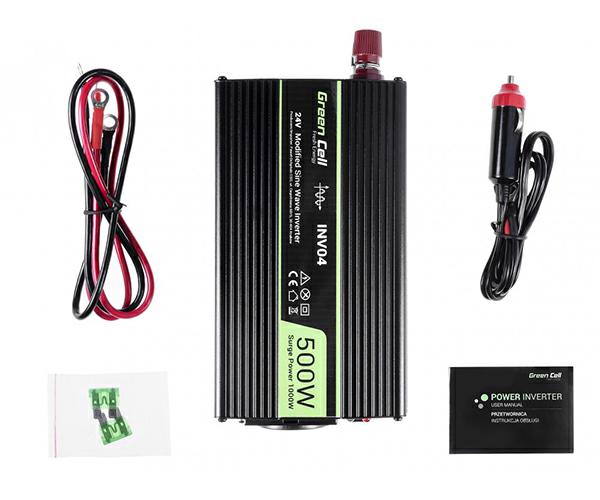 Inversor de corriente para coche 24V a 230V 500W / 1000W / INV04DE - Imagen 4