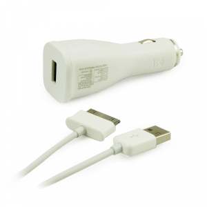 Cargador de coche-mechero 5V 2A iron Galaxy tab blanco