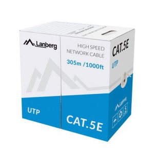 Bobina 305 metros interior Cat.5 UTP rigido / Gris / Lanberg Lcu5-10cc-0305-s