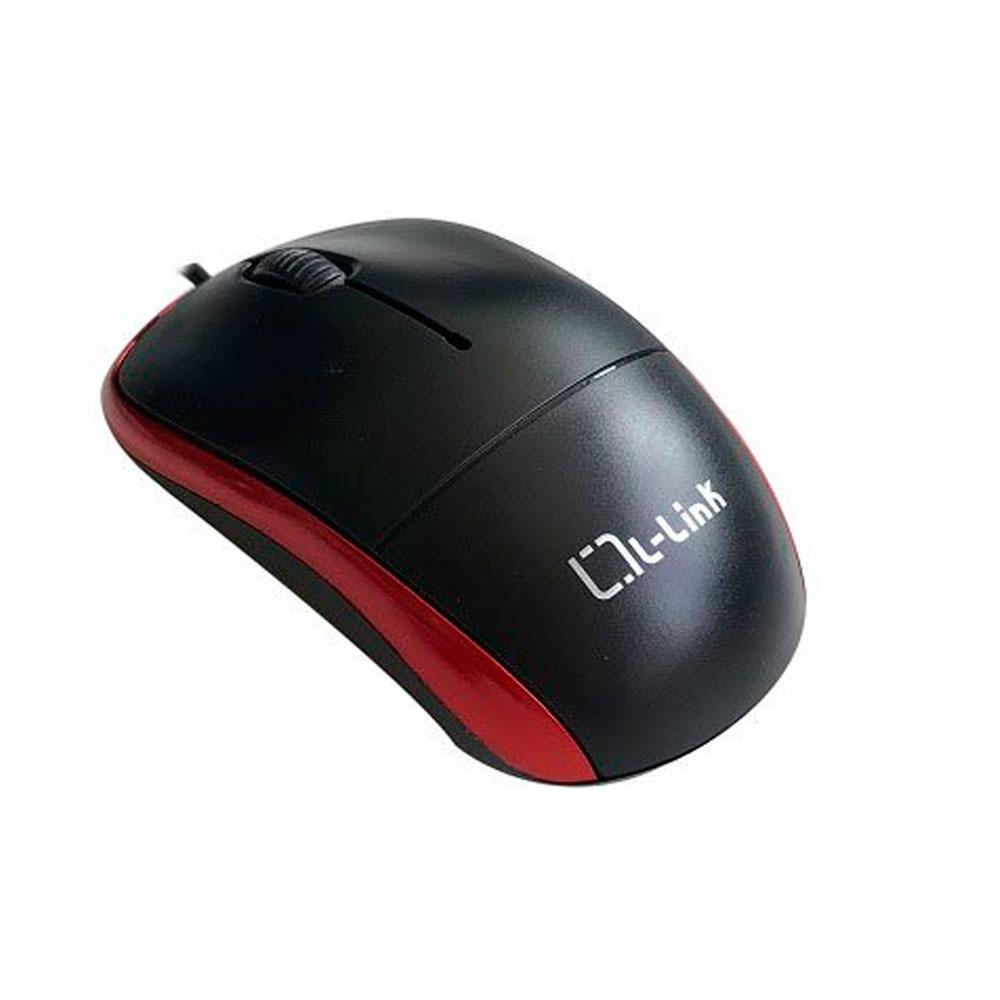 Raton óptico Usb L-Link Negro-Rojo / 1.200 Dpi / Ambidiestro / LL-2080-R - Imagen 2