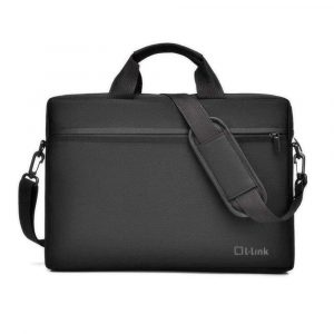 Maletin portatil L-Link Hasta 14 / Bolsillo frontal / Impermeable / Negro / LL-B036-14"