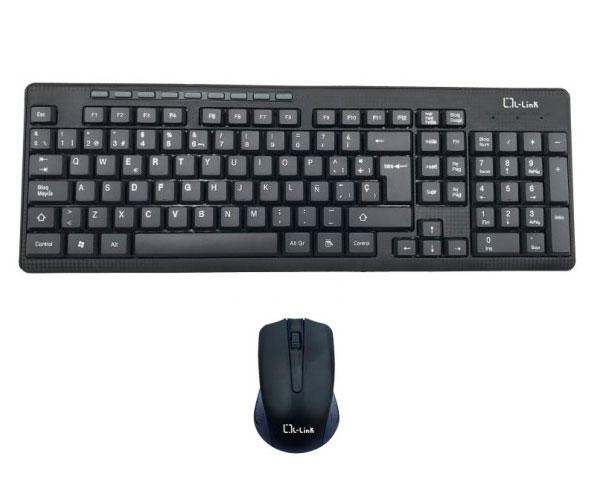 Combo Teclado + Raton Inalambrico L-Link / 1200 Dpi / Negro / LL-KB-555-WCOMBO