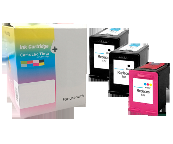 Pack Tintas recicladas Dayma para HP N303 XL - 2 Negras + 1 Color