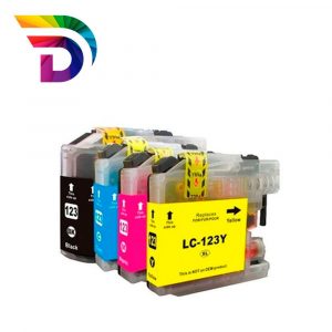 Tinta compatible Dayma para BROTHER LC123 Amarillo 600 pag.