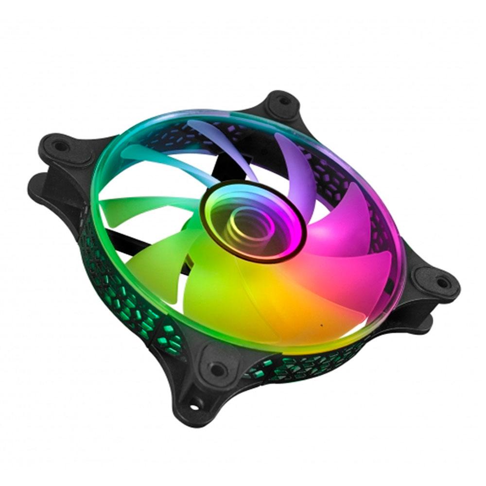 ÷ Kit 3xventilador interno argb mars gaming mf-3d kit black 12x12cm argb efecto espejo infinito - Imagen 4