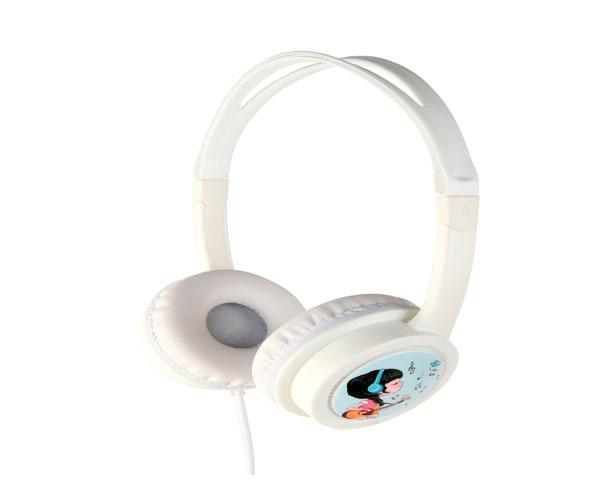 Auriculares para niños Gembird con limitador de volumen / Blanco / MHP-JR-W