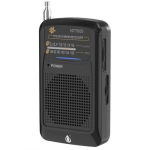 Radio portatil Am-Fm con Antena NT7005 / Altavoz externo / Jack 3.5mm / Negro / One+