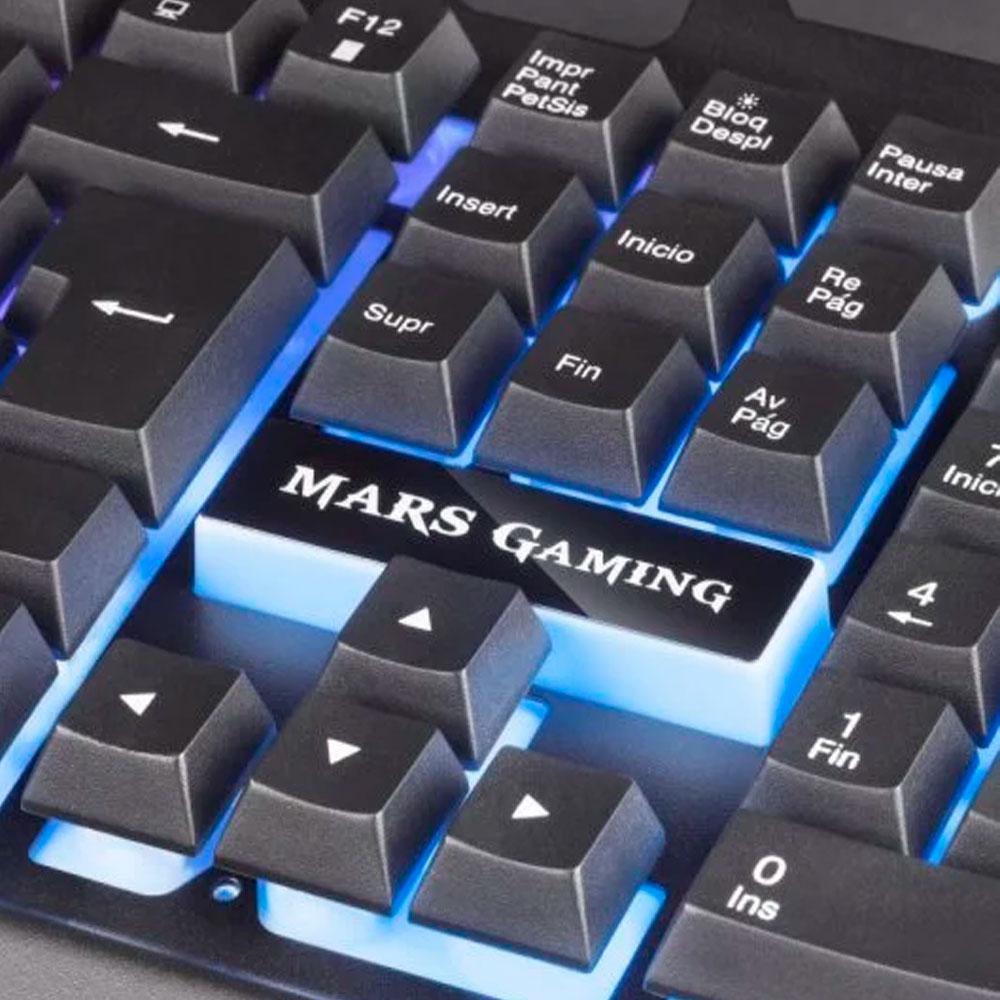 Teclado Mars Gaming MK120 Negro / Anti-ghosting / Iluminacion FRGB / gacabado en aluminio de alta calidad - Imagen 4