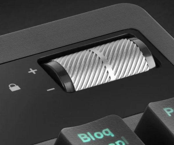 ÷ Teclado h-mecanico compacto tkl mars gaming mkaxes botones color white estructura black boton roller - Imagen 5