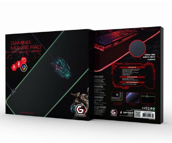 Alfombrilla Gaming Led RGB XL Gembird / Usb / 10 Modos Iluminacion Led / 300x800mm / MP-GAMELED-L - Imagen 6