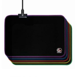 Alfombrilla Gaming Led RGB Gembird / Usb / 10 Modos Iluminacion Led / 250x350mm / MP-GAMELED-M