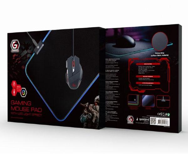 Alfombrilla Gaming Led RGB Gembird / Usb / 10 Modos Iluminacion Led / 250x350mm / MP-GAMELED-M - Imagen 6