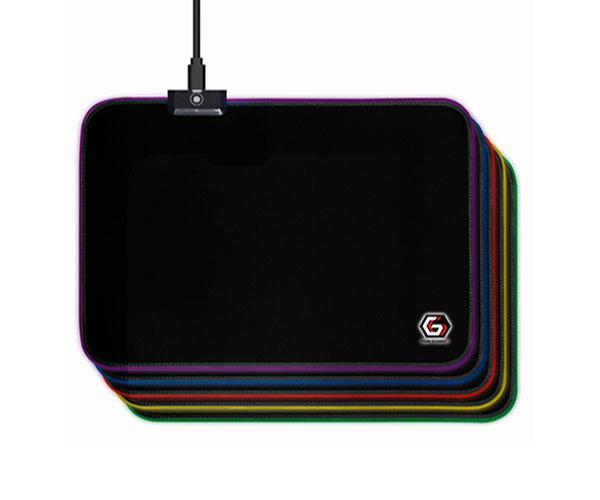 Alfombrilla Gaming Led RGB Gembird / Usb / 10 Modos Iluminacion Led / 250x350mm / MP-GAMELED-M