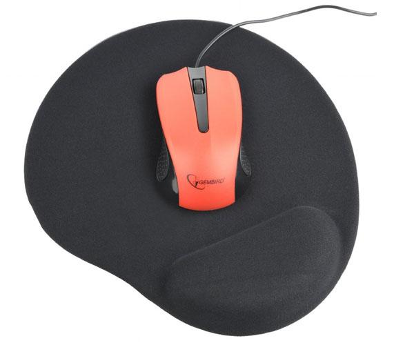 Alfombrilla con reposa muñecas gel negra Gembird MP-GEL-BK - Imagen 2