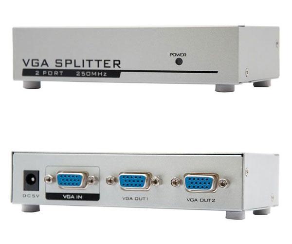 Splitter VGA 2 monitores x 1 pc con alimentacion / Nanocable / 10.25.0002