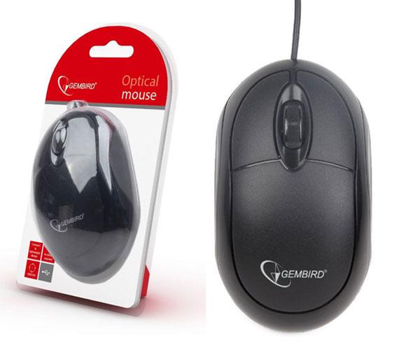 Raton óptico USB Gembird 1000 dpi / negro / ambidiestro / MUS-U-01 - Imagen 2