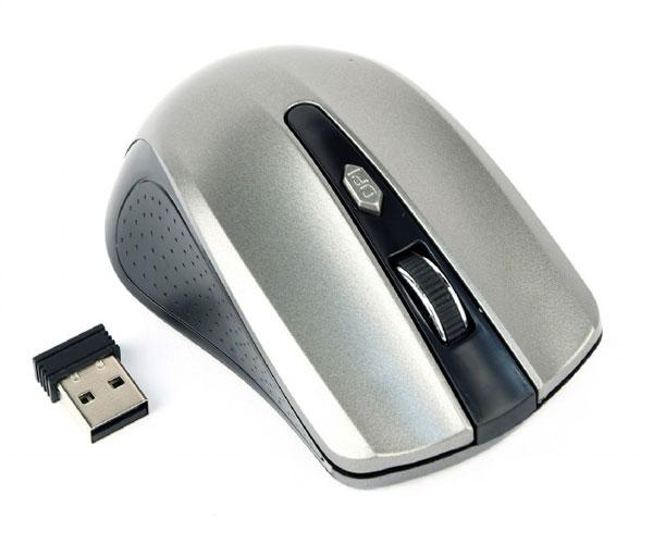 Raton óptico inalambrico Gembird / 4 Botones / 1600 Dpi / Plata-Negro / Musw-4b-04-Bg - Imagen 2