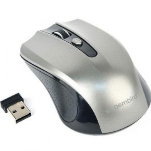 Raton óptico inalambrico Gembird / 4 Botones / 1600 Dpi / Plata-Negro / Musw-4b-04-Bg