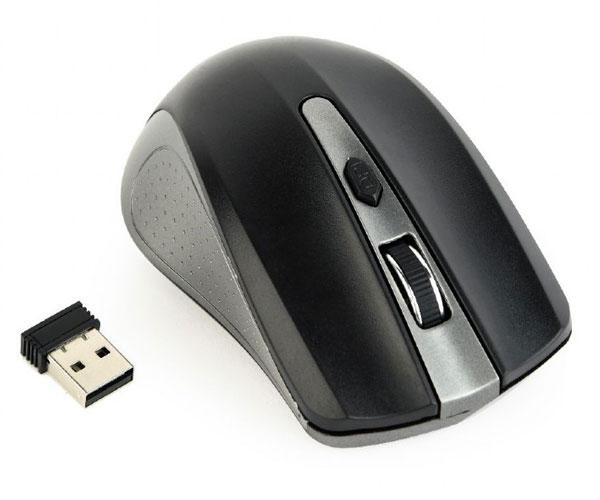 Raton óptico inalambrico Gembird / 4 Botones / 1600 Dpi / Negro-Plata / Musw-4b-04-Gb - Imagen 2