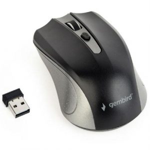 Raton óptico inalambrico Gembird / 4 Botones / 1600 Dpi / Negro-Plata / Musw-4b-04-Gb