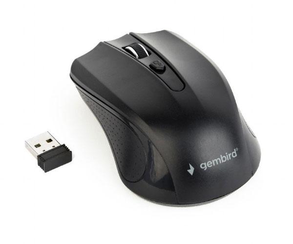 Raton óptico inalambrico Gembird / 4 Botones / 1600 Dpi / Negro / Musw-4b-04