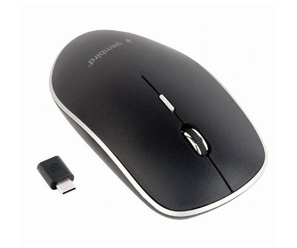 Raton óptico inalambrico Type-C Gembird / 4 Botones / 1600 Dpi / Negro/ Silencioso / MUSW-4BSC-01 - Imagen 2