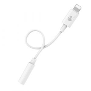 Cable adaptador de audio Iphone Lightning a Jack 3.5mm Hembra / NB1241 / Blanco