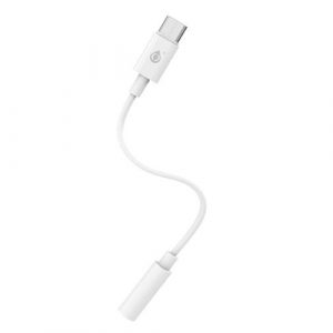 Cable adaptador de audio Type-C a Jack 3.5mm Hembra / 0.15cm / Nb1242 / Blanco