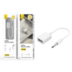 Cable Jack 3.5mm auxiliar a USB hembra OTG / NB1354 / Blanco / One+